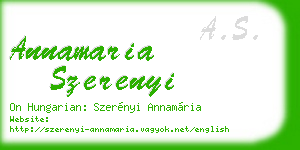 annamaria szerenyi business card