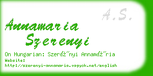 annamaria szerenyi business card